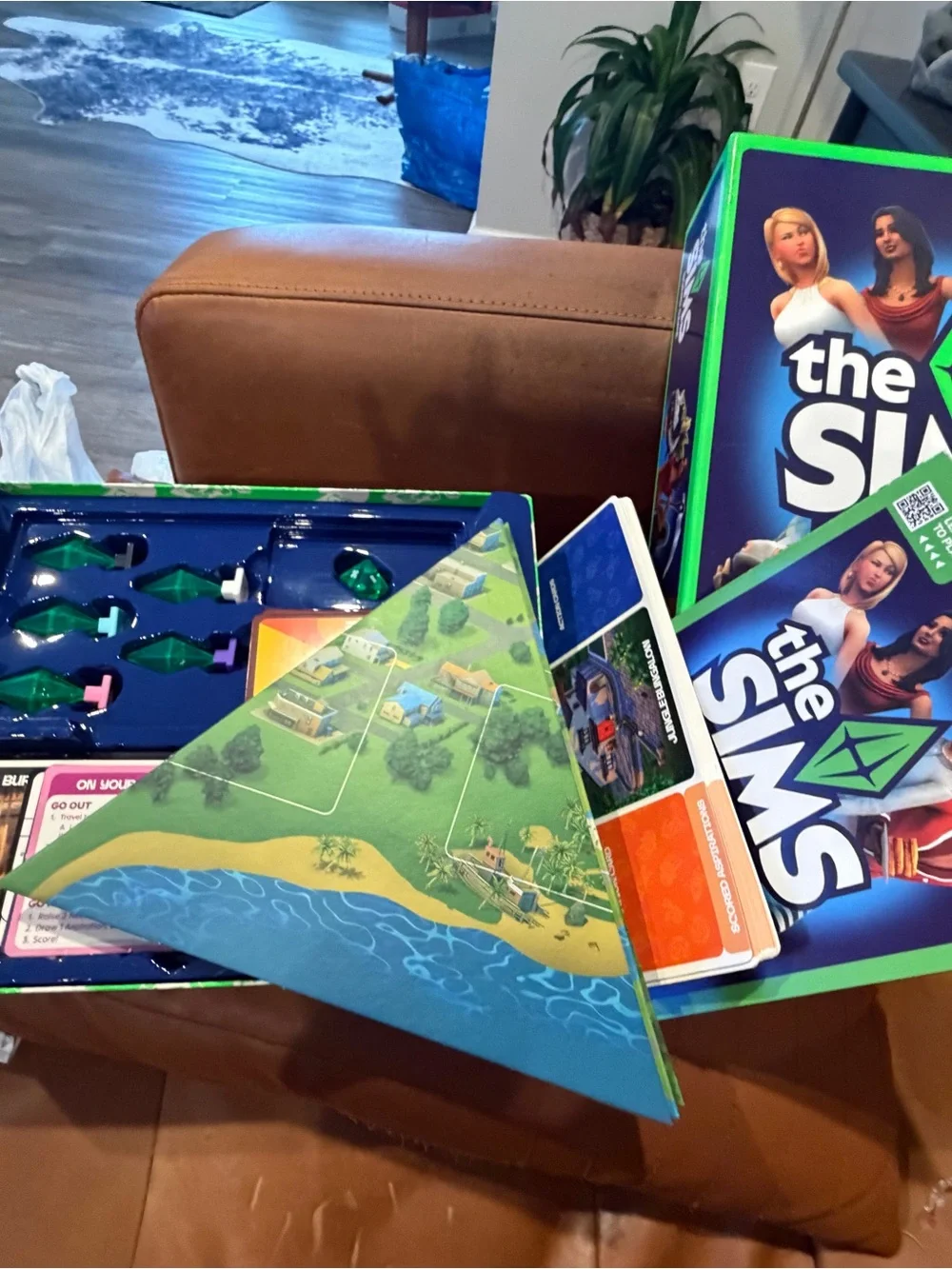The Sims Board Game by Goliath — Blue with Bright Green Trim